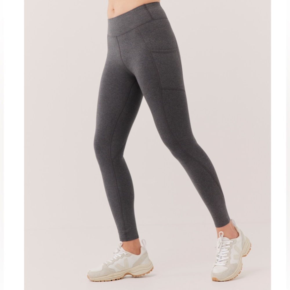 Pact Women's Charcoal Heather Purefit Pocket Legging